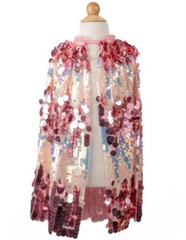 Cape pailletée brillante "The 5th Avenue" rose taille 4-6 ans