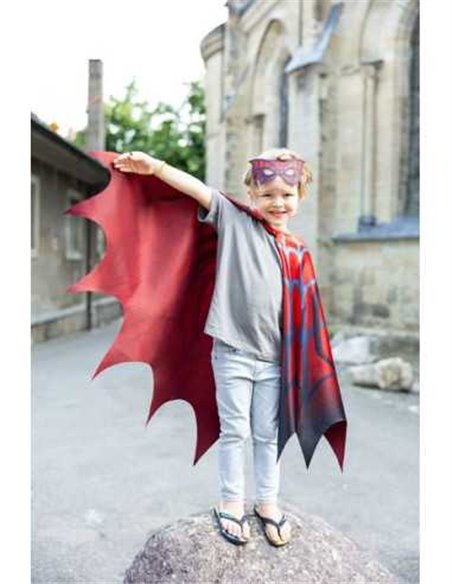 Cape en tissu super-héros araignée taille 4-6 ans - great pretenders