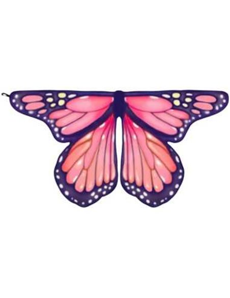 Ailes de papillon monarque en tissu roses taille 4-6 ans - grat pretenders
