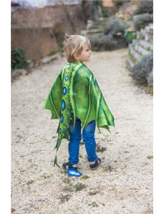 Ailes de dragon vertes en tissu taille 4-6 ans - great pretenders
