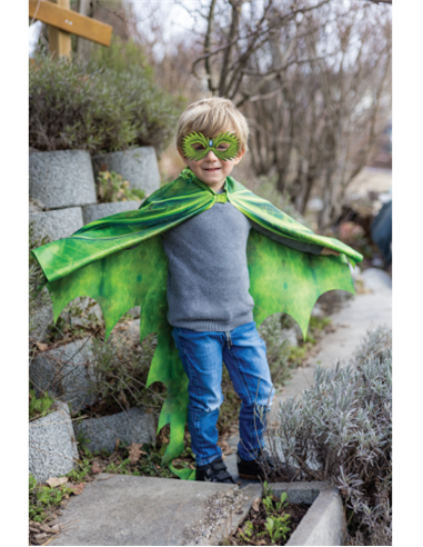 Ailes de dragon vertes en tissu taille 4-6 ans - great pretenders