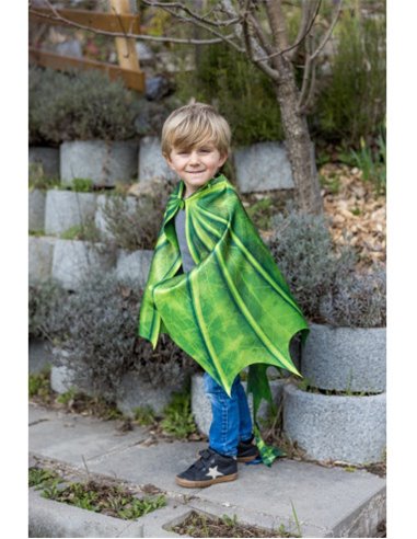 Ailes de dragon vertes en tissu taille 4-6 ans - great pretenders