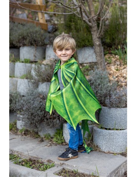 Ailes de dragon vertes en tissu taille 4-6 ans - great pretenders