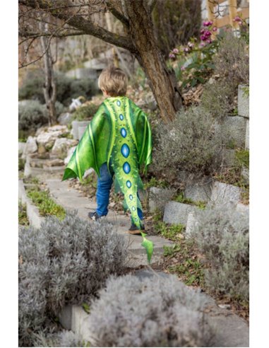 Ailes de dragon vertes en tissu taille 4-6 ans - great pretenders