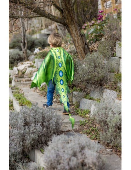 Ailes de dragon vertes en tissu taille 4-6 ans - great pretenders