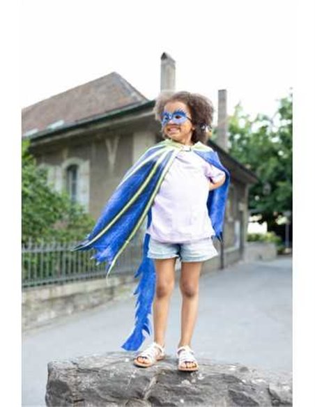 Ailes de dragon bleues en tissu taille 4-6 ans - great pretenders