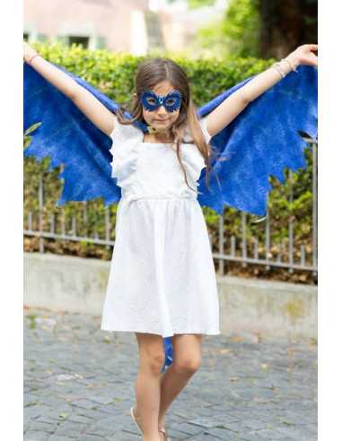 Ailes de dragon bleues en tissu taille 4-6 ans - great pretenders