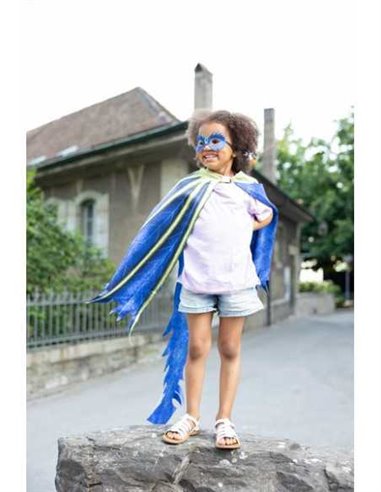Ailes de dragon bleues en tissu taille 4-6 ans - great pretenders