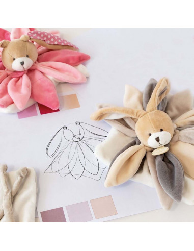 Doudou lapin rose