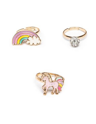 Bagues Boutique Unicorn Rainbow, 3 Pcs - great pretenders