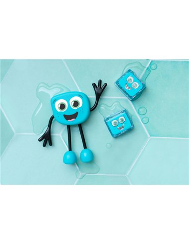 Personnage blair bleu et 2 cubes bleus - Glo pals