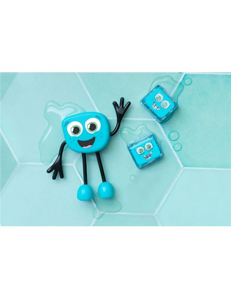 Personnage blair bleu et 2 cubes bleus - Glo pals