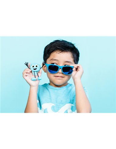 Personnage blair bleu et 2 cubes bleus - Glo pals