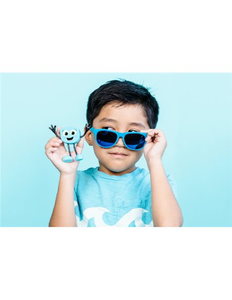 Personnage blair bleu et 2 cubes bleus - Glo pals