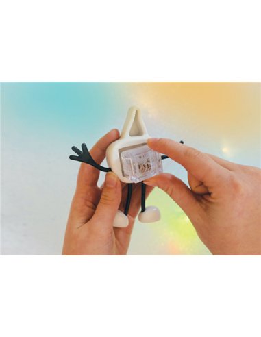 Personnage party blanc et 2 cubes lumineux - glo pals