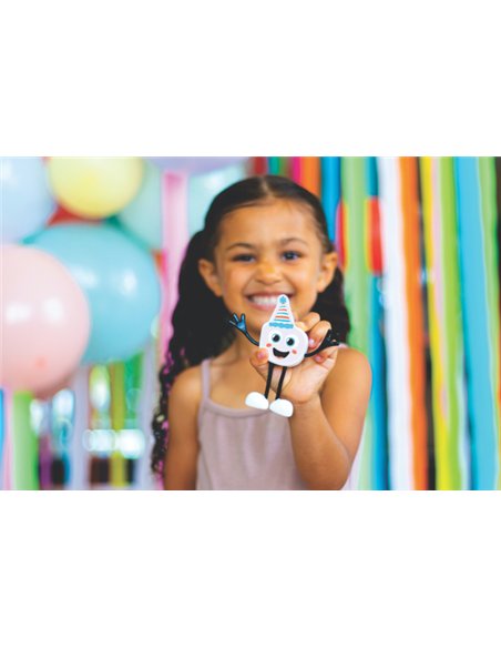 Personnage party blanc et 2 cubes lumineux - glo pals