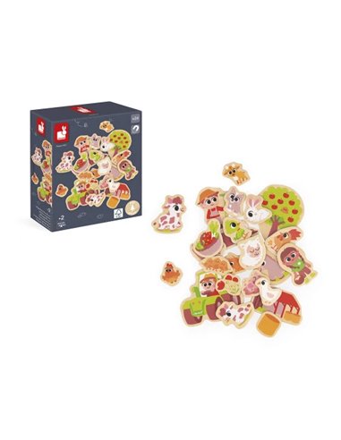 Magnets Ferme Éducatifs en Bois - 24 Pièces - Janod