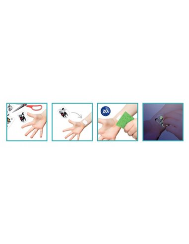75 Tattoos lavables phosphorescents - Buki