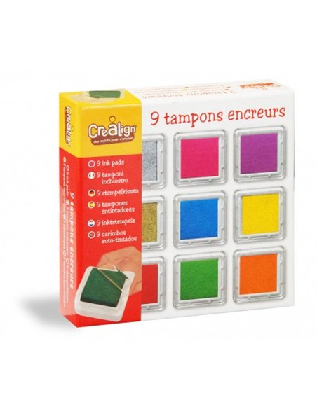Pack 9 encreurs carrés - Créalign