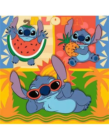 Puzzle Disney Stitch 3x49p