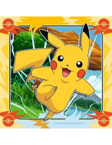 Puzzle Pikachu & Evoli 3x49p