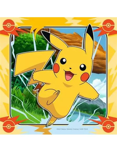 Puzzle Pikachu & Evoli 3x49p