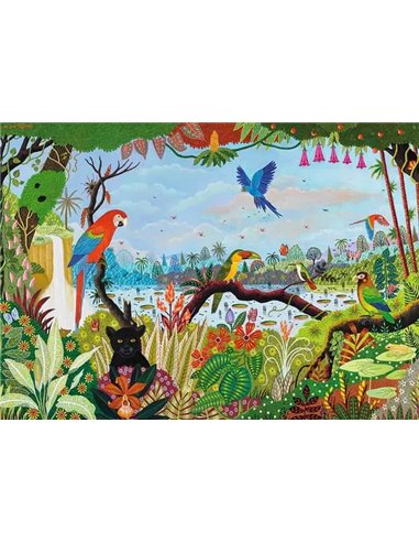 Puzzle Alain Thomas - jungle animée - 1500p