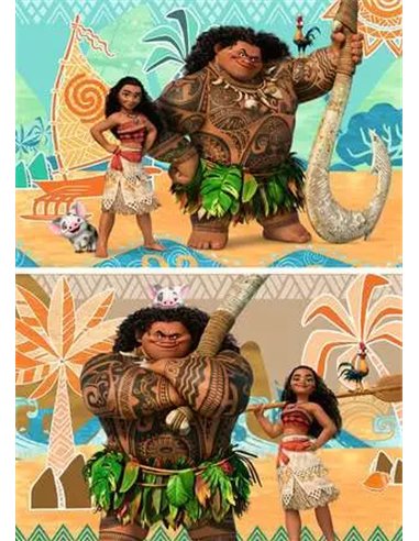Puzzle Vaiana et ses Amis 2x24p