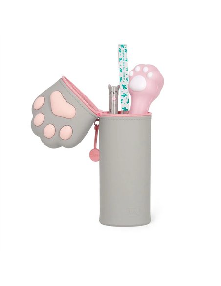 Trousse en Silicone 2-en-1 Kawaii patte de chat  - LEGAMI