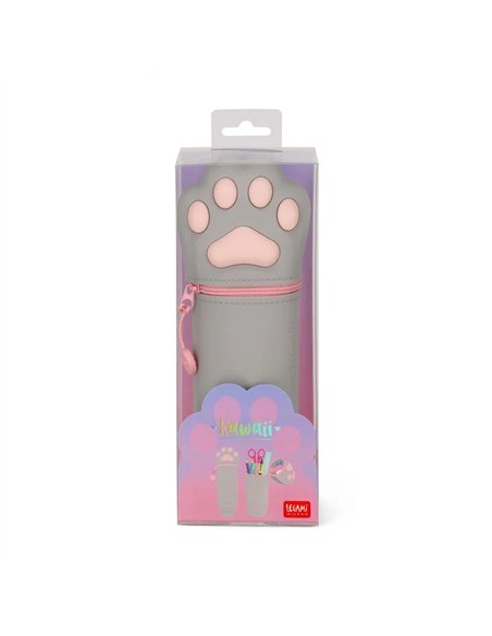 Trousse en Silicone 2-en-1 Kawaii patte de chat  - LEGAMI