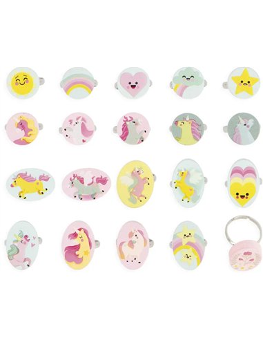 Licorne - Set 20 Bagues Ajustables - Janod