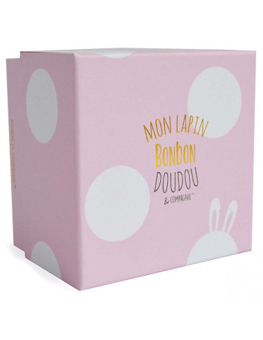 Lapin bonbon rose 25cm