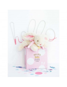 Lapin bonbon rose 25cm 2