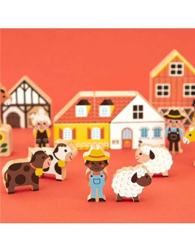 Cross Roads Cubes Campagne - Janod