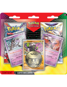 Pokémon : Pack 2 boosters + 3 cartes promo