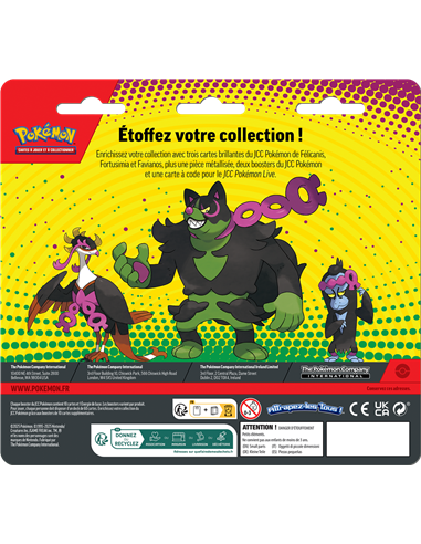 Pokémon : Pack 2 boosters + 3 cartes promo