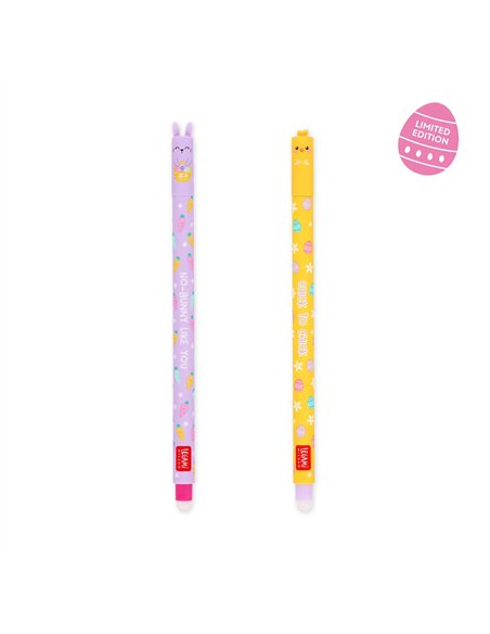 Set de 2 Stylos LEGAMI Gel Effaçables édition limitée Pâques - Hoppy easter 2025