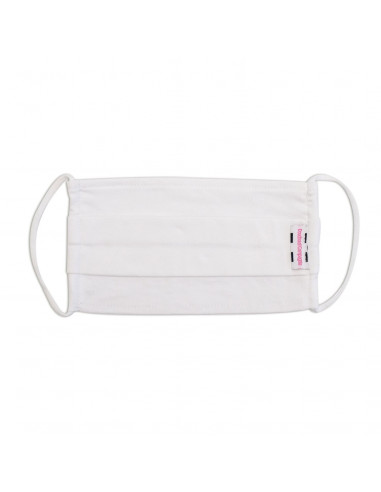 Masque coton uni jersey blanc