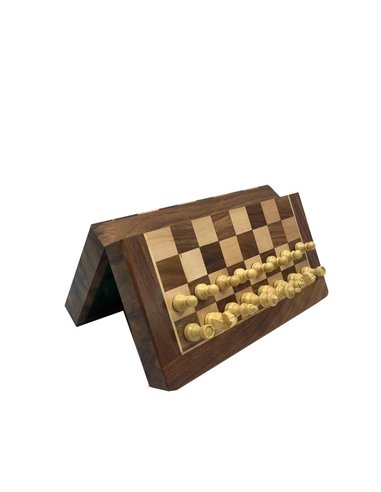 JEU ECHECS PLIANT EN BOIS 18CM