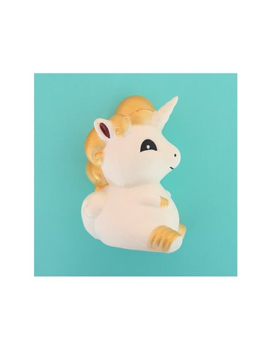 Gros squishy antistress - licorne blanche et dorée - la petite épicerie
