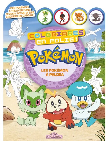 Pokémon - Coloriages en folie ! - Les Pokémon de Paldea