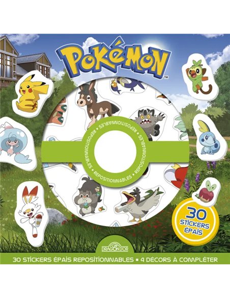 Pokémon - Pochette de stickers repositionnables - Cherche-et-trouve et jeux !