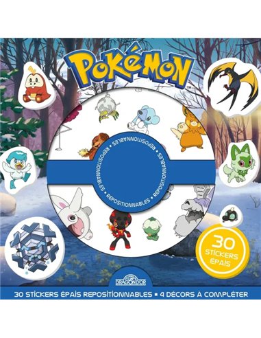 Pokémon - Pochette de stickers épais repositionnables