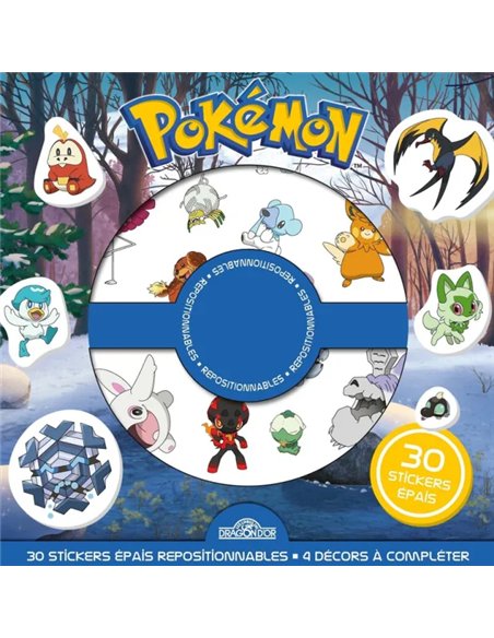 Pokémon - Pochette de stickers épais repositionnables
