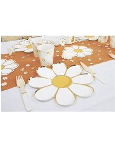 ASSIETTES MARGUERITE HIPPY PARTY 23CM X 8	 2