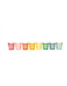 GOBELETS 200ML MULTI JOYEUX ANNIVERSAIRE X 8