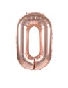 BALLON MYLAR CHIFFRE 0 ROSE GOLD 86CM