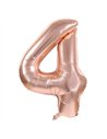 BALLON MYLAR CHIFFRE 4 ROSE GOLD 86CM