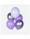 BALLONS DE BAUDRUCHE : 10 Ballons de baudruche mix lilas