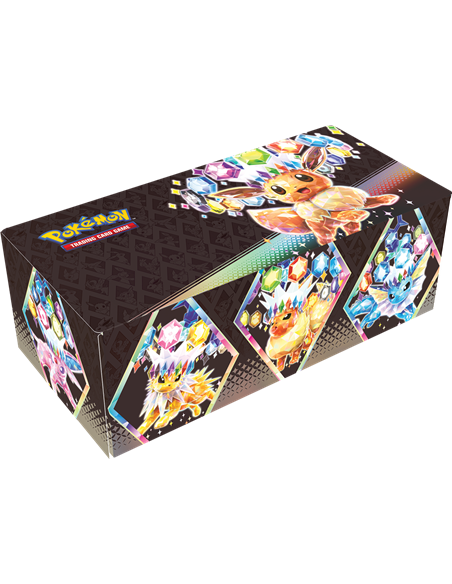 Pokémon EV8.5 : Coffret de rangement surprise évolutions prismatiques (4 boosters)